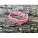 COLEIRA BABY PERSONALIZADA 3cm glitter rosa com nome em rosa pink