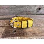 COLEIRA BABY PERSONALIZADA 3cm amarela com nome em preto