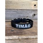 COLEIRA BABY PERSONALIZADA 3cm preta com nome em branco