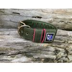 COLEIRA LISA 5cm militar detalhe em rosa
