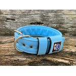 COLEIRA LISA 5cm azul bebê