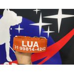 COLEIRA PERSONALIZADA 5cm laranja com nome branco (nome e telefone) 