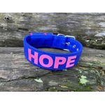 COLEIRA PERSONALIZADA 5cm glitter azul com nome em rosa
