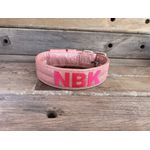 COLEIRA PERSONALIZADA 5cm glitter rosa com nome em rosa pink