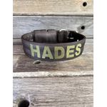 COLEIRA PERSONALIZADA 5cm marrom com nome militar