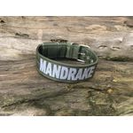 COLEIRA PERSONALIZADA 5cm militar com nome em prata