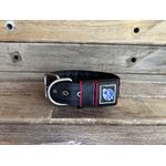 COLEIRA PERSONALIZADA 5cm preta com nome em vermelho