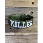 COLEIRA PERSONALIZADA 5cm militar com nome em branco
