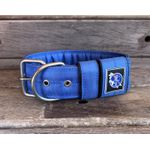 COLEIRA PERSONALIZADA 5cm azul bic com nome em preto