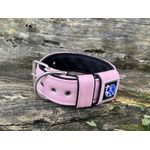 COLEIRA SUPERCONFORT 5cm rosa bebê com preto