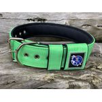 COLEIRA SUPERCONFORT 5cm verde fluorescente com preto