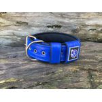 COLEIRA SUPERCONFORT 5cm azul liso com preto