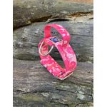 COLEIRA TÁTICA 5cm COM ALÇA camuflado rosa