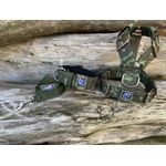 KIT PEITORAL UNIVERSAL, COLEIRA SUPER CONFORT E GUIA DE PASSEIO cor camuflado militar