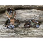 KIT PEITORAL UNIVERSAL, COLEIRA CAMUFLADA E GUIA DE PASSEIO cor camuflado army