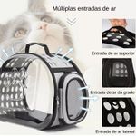 Bolsa luxo transparente para pets cachorros e gatos