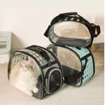 Bolsa luxo transparente para pets cachorros e gatos