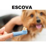 Escova de dente pet com dedal