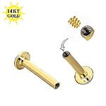 Haste Labret Em Ouro Solido 14k 1.2 
