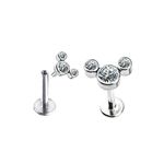 Topo Com 3 Pedras Cz Formato Michey