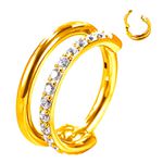 Argola Click Com Uma Volta Em Pedraria