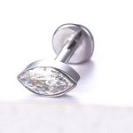  Piercing Labret com Zircônia Marquise