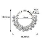 Argola Segmentada Com Pedras Cz Lapidadas