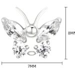 Labret Formato Borboleta C/ 04 Pedras Em Zirconia
