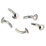  Piercing de umbigo de titânio flutuante hipoalergênico Titânio Polido (Push Pin) ( Para montagem )