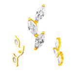  Labret 03 Folhinhas Navetes CZ forma Ramo