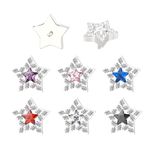 Labret Estrela cravejada com 14 zirconias Redondas 01 Estrelar ao meio