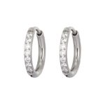  Piercing em titânio com Anéis de Segmento Em Pedraria CZ na Lateral