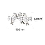 Labret- Passaros com Pedras 05 Zircônias ( 3 Corpo /2 asas )