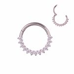 Piercing Argola Clicker Segmentada com Pedraria 