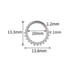 Piercing Argola Clicker Segmentada com Pedraria 