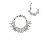 Argola Sol Articulado Cravejado de Pedras Zircônia na Parte Frontal