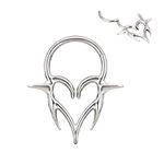 Piercing Argola Segmentada Formato Coração 
