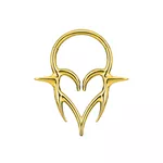 Piercing Argola Segmentada Formato Coração 