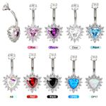  Piercing Umbigo Com Pedra CZ TrIangular central Emodurda com Pedrinhas CZ 