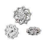 Labret Florzinha Trançada com Zircônia Central