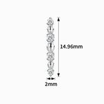 Piercing Em Linha 04 Zircônias Cubicas Cravadas 