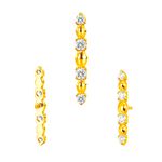 Piercing Em Linha 04 Zircônias Cubicas Cravadas 