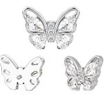  Piercing Labret Borboleta com 07 Zircônias Lapidadas 