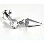  Piercings Labret Ponto de Luz e Pingente