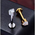  Piercing Titânio Labret Coração Como Ponto De Luz pouco Maior