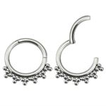  Argola Ornamentada Com Mini Esferas Tribais Modelo Clik