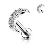 Labret lua 6 pedras em zircônia