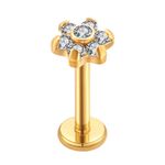 Labret florzinha segmentada com 7 zircônias