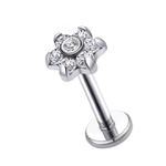 Labret florzinha segmentada com 7 zircônias