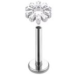 Labret de Sol radiante com 10 zircônias
